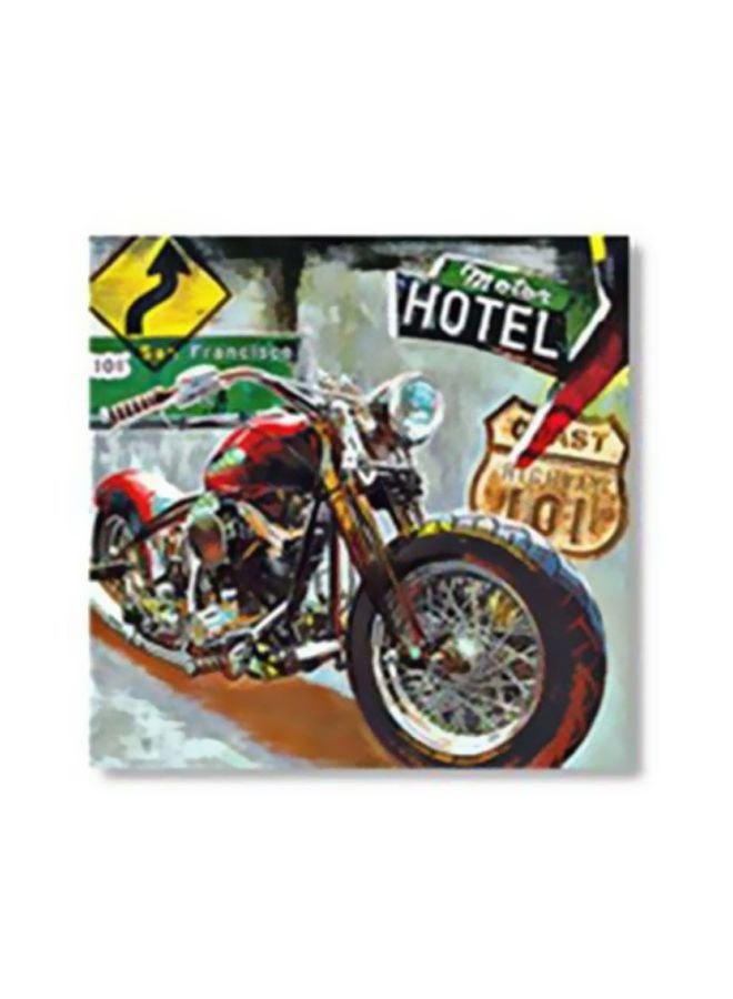 Decorative Wall Poster Grey/Black/Red 20x20cm