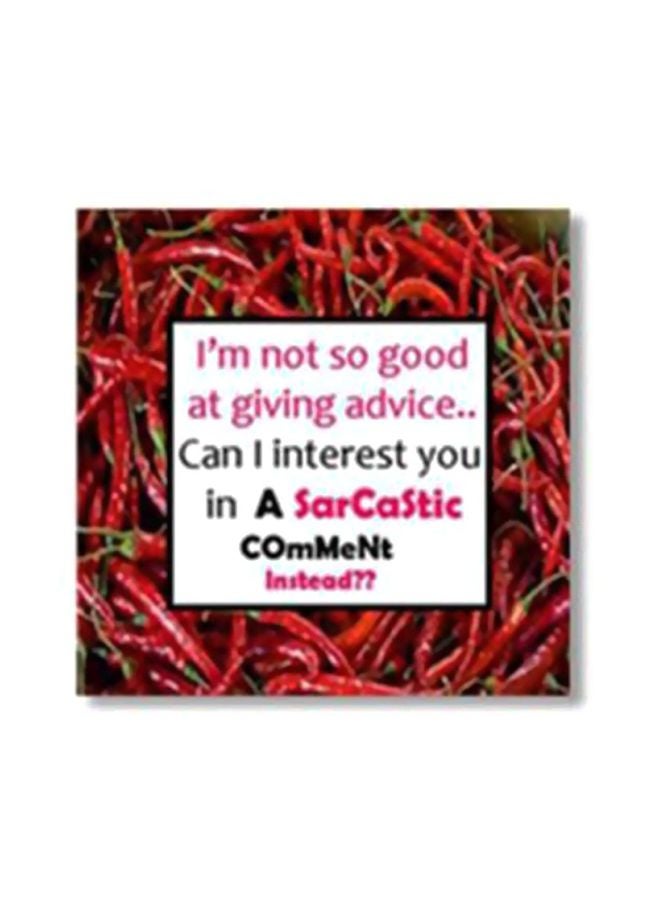 بوستر جداري للتزيين مع إطار أبيض/ وردي/ أحمر 15x15سم