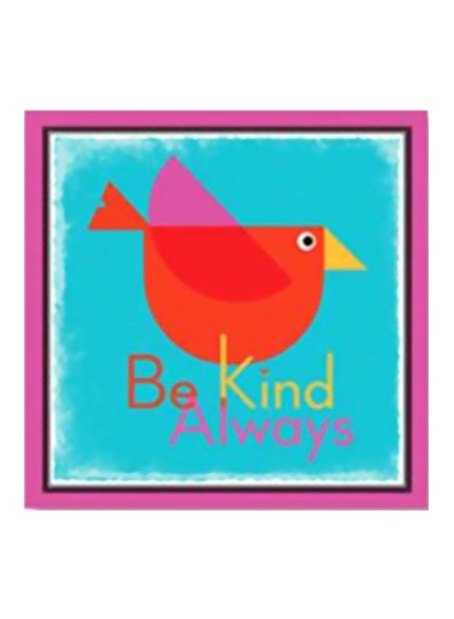 PHOTOBLOCK Decorative Wall Art With Frame Pink/Orange/Blue 20x20cm