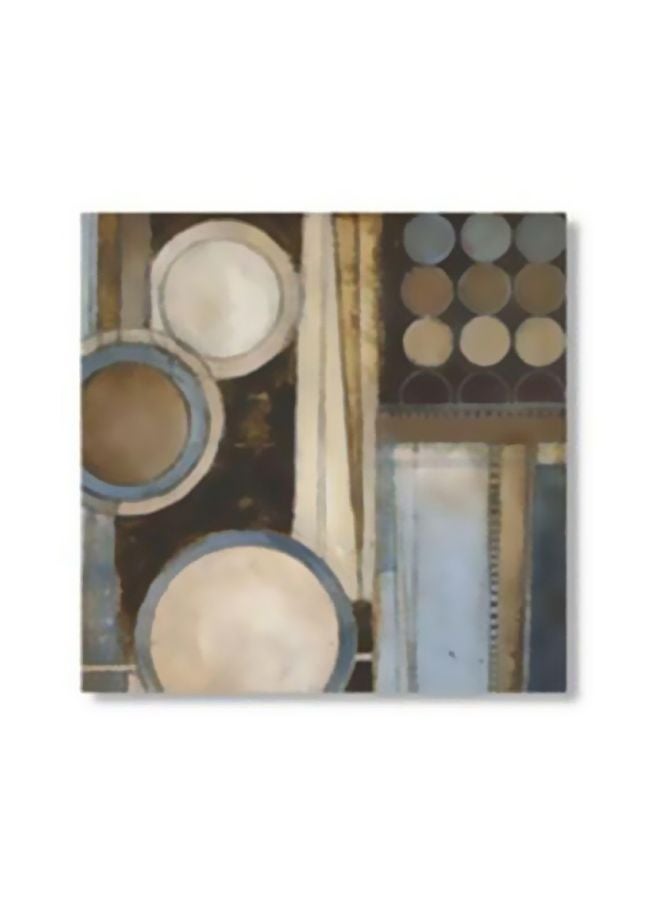 لوحة فنية لديكور الحائط أزرق/ بيج/ بني 15x15سم