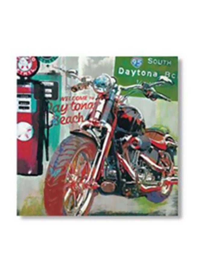 Decorative Wall Painting With Frame Red/Green 34x34cm