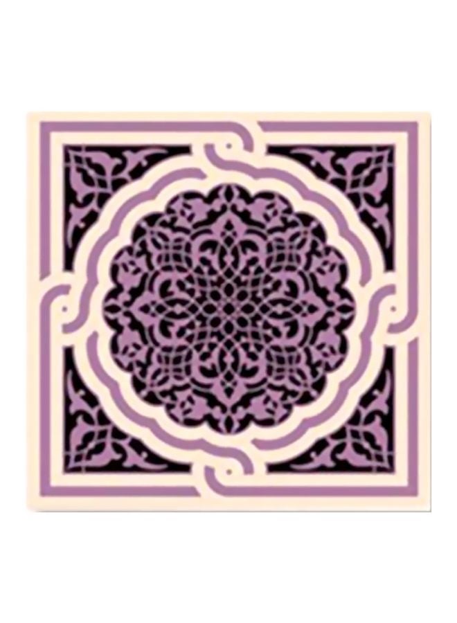 لوحة جدارية لتزيين الحائط مع إطار وردي/ أسود/ بيج 20x20سم