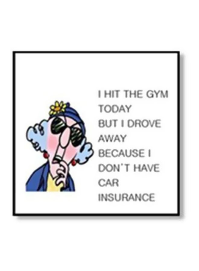 Decorative Wall Painting With Frame White/Purple/Black 30x30cm