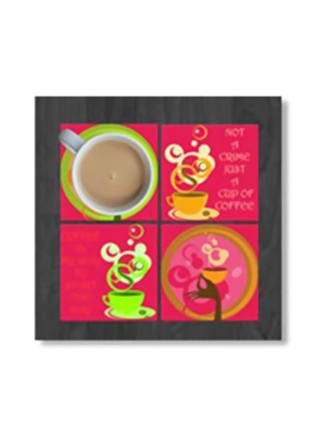 PHOTOBLOCK Decorative Wall Poster With Frame Pink/Green/Orange 20x20cm