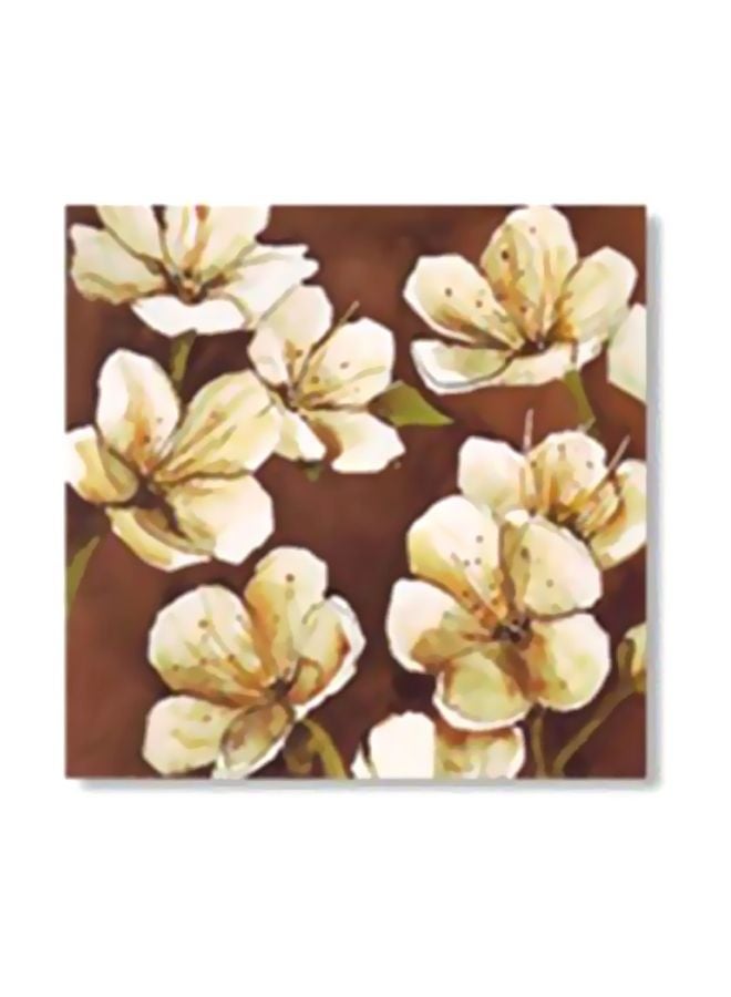 Decorative Wall Art With Frame Brown/White 30x30cm