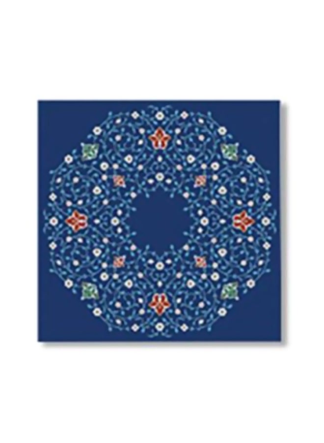 Decorative Wall Art With Frame Blue/Red/Green 30x30cm