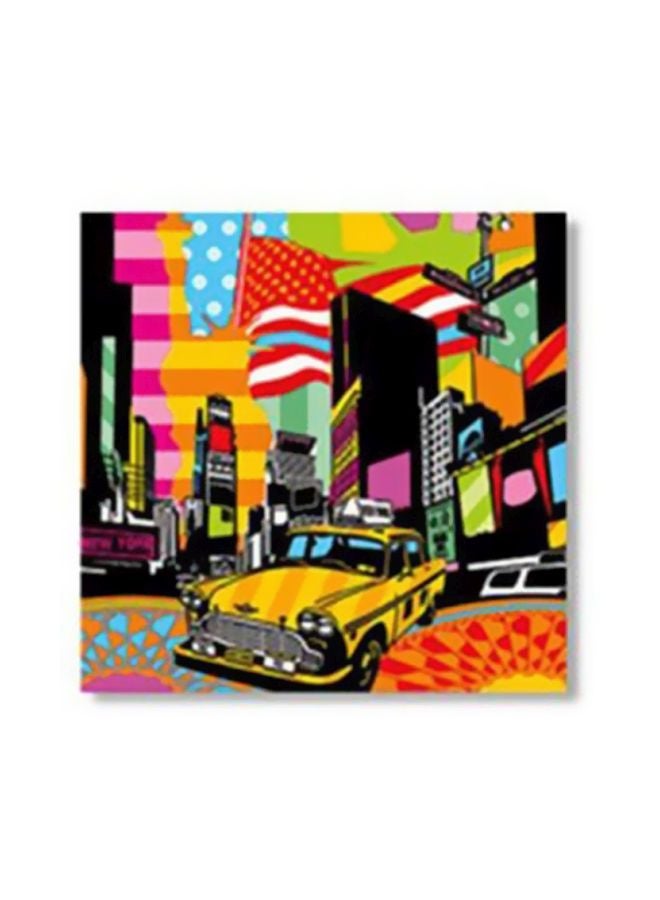 PHOTOBLOCK Decorative Wall Poster With Frame Red/Green/Yellow 20x20cm