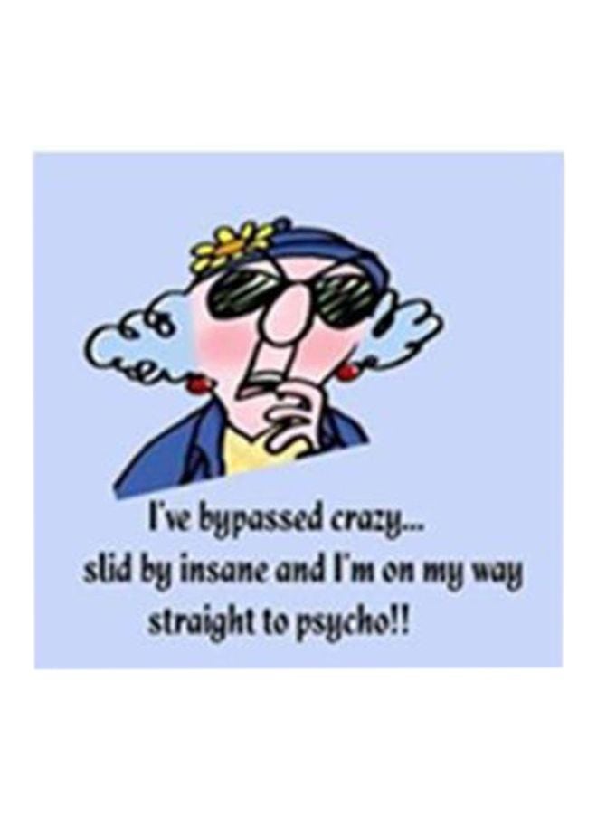 Decorative Wall Painting With Frame Black/Blue/Purple 34x34cm