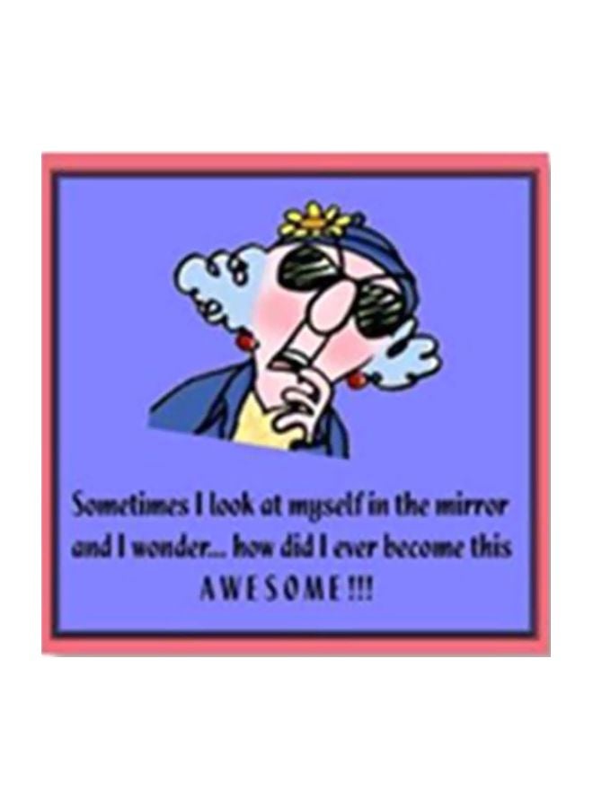 بوستر جداري للتزيين مع إطار أزرق/أسود/رمادي 15x15سم