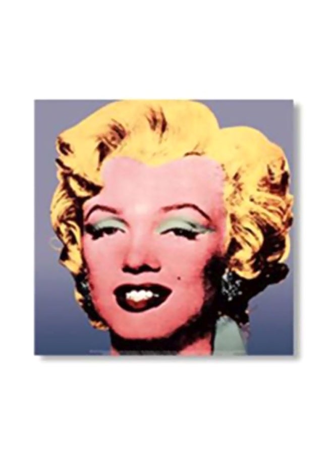 Decorative Wall Painting With Frame Beige/Pink/Blue 30x30cm