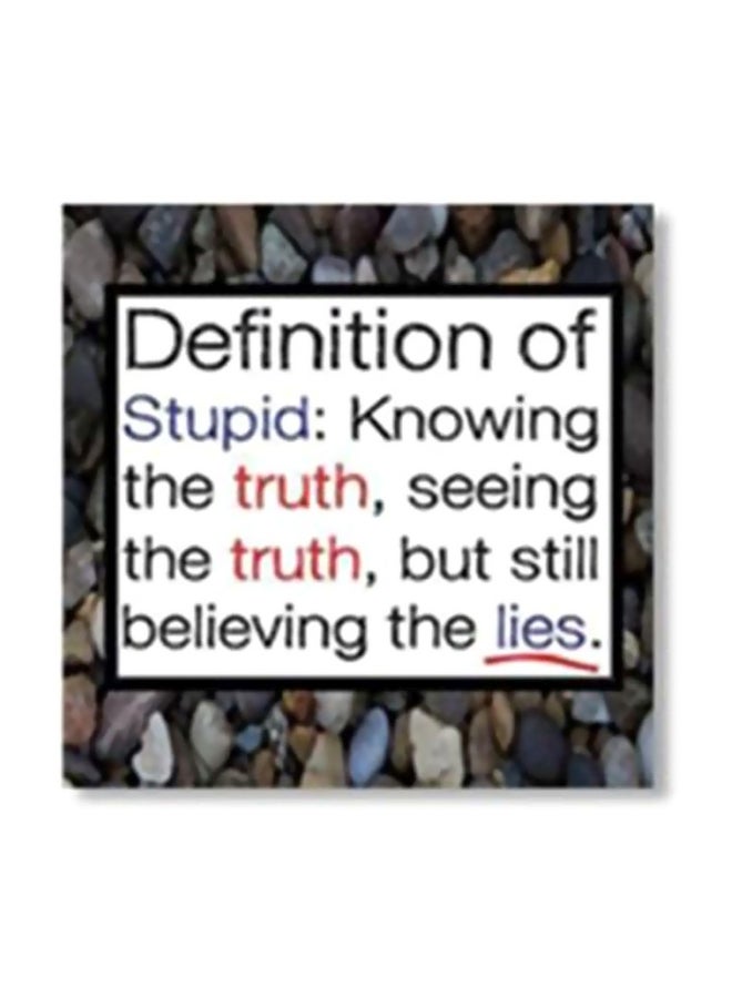 لوحة جدارية لتزيين الحائط مع إطار رمادي / أبيض / أسود 24x24سم