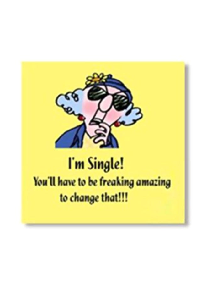 لوحة جدارية لتزيين الحائط مع إطار أصفر/ أزرق/ أسود 34x34سم