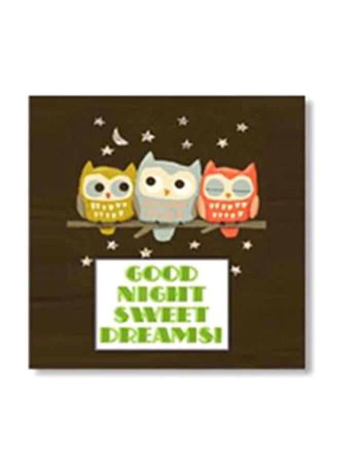 بوستر جداري للتزيين مع إطار بني/ أصفر/ وردي 30x30سم