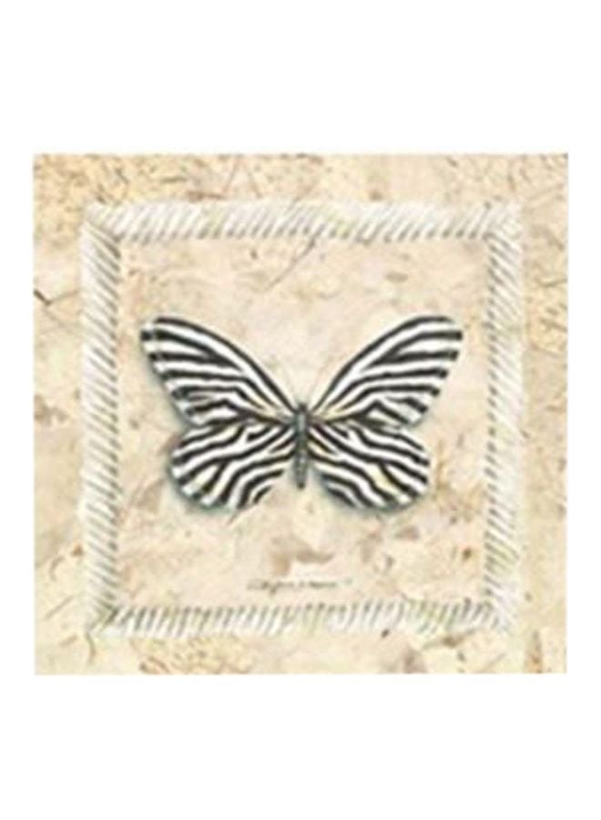 Decorative Wall Art With Frame Beige/Black/White 34x34cm
