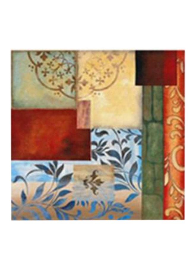 Decorative Wall Painting With Frame Beige/Brown/Gold 34x34cm