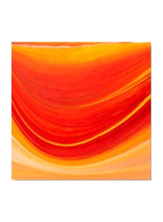 Decorative Wall Painting With Frame Red/Brown/White 30x30cm