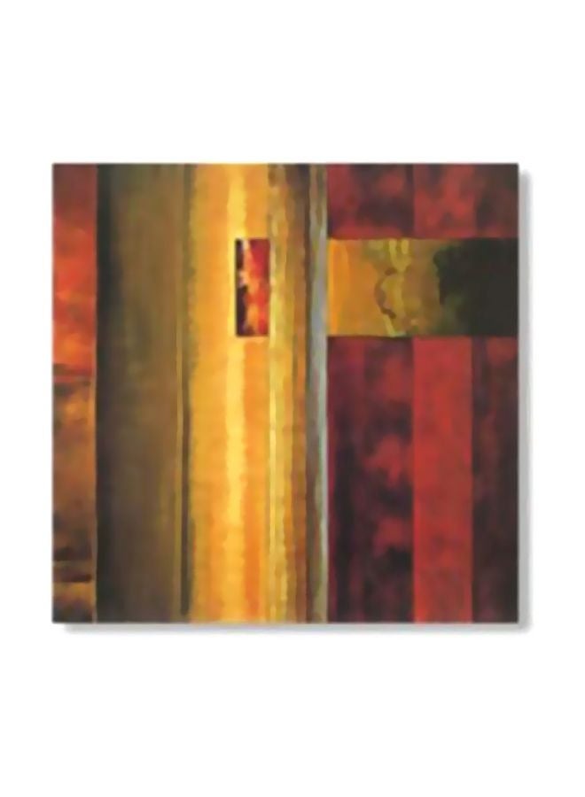 Decorative Wall Painting With Frame Brown/Gold 15x15cm