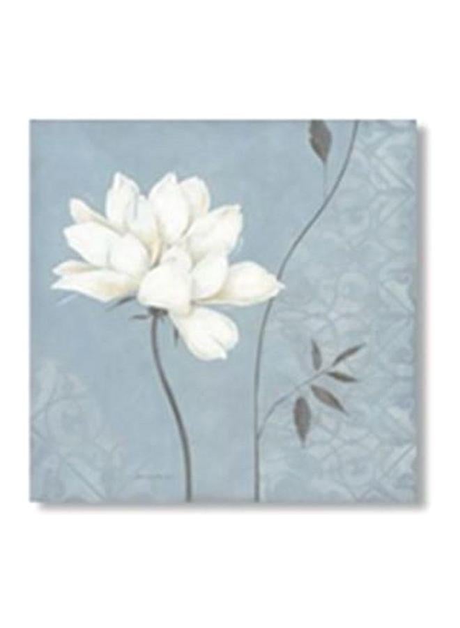 فوتو بلوك لوحة جدارية لتزيين الحائط مع إطار أبيض/ أزرق/ أسود 34x34سم