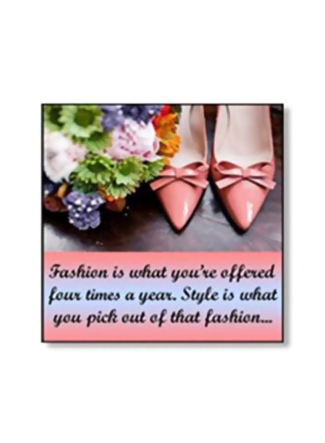 فوتو بلوك بوستر جداري للتزيين مع إطار وردي/ أسود/ أخضر 30x30سم