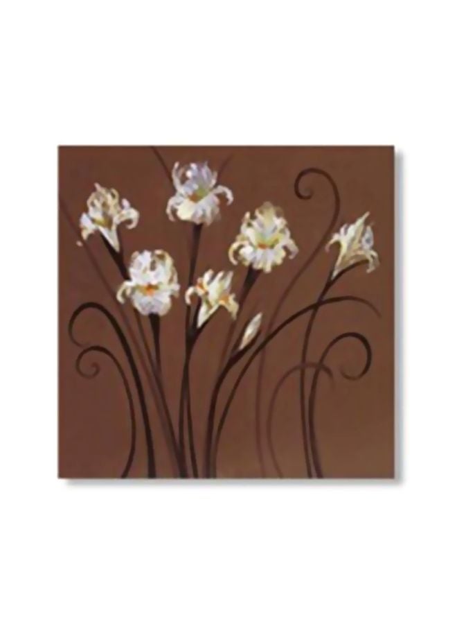 بوستر جداري للتزيين مع إطار البني/الأبيض 15x15سم