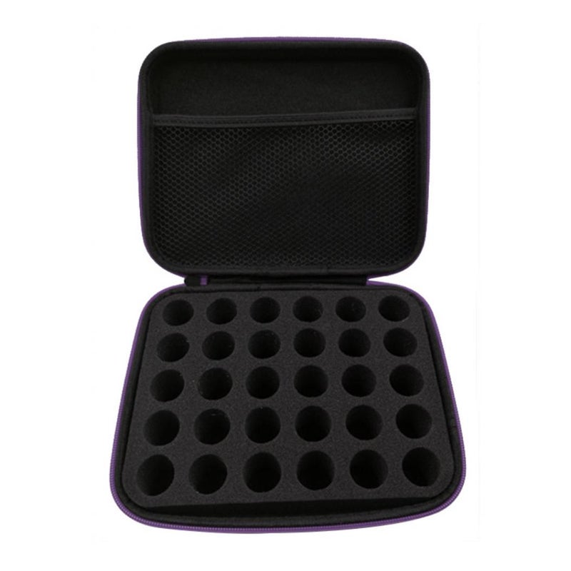 Bluelans Portable Shockproof Oil Storage Case Purple 30 Slots for 5/10/15ml - Image 1