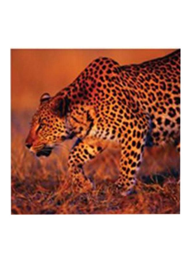 لوحة جدارية لتزيين الحائط مع إطار بني/برتقالي/أسود 24x24سم