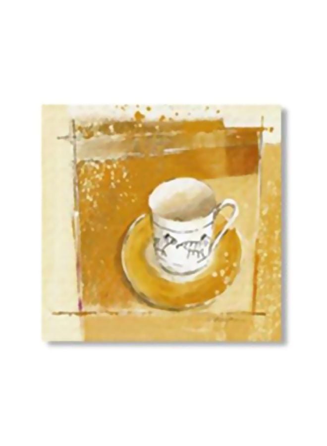 Decorative Wall Art Beige/White/Yellow 24x24cm