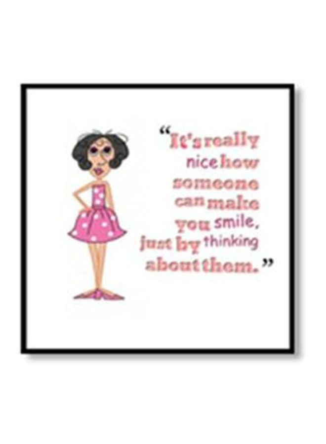 بوستر حائط للتزيين بيج / وردي 15x15سم