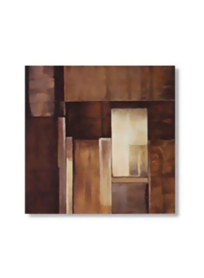 Decorative Wall Painting With Frame Brown/Beige/White 30x30cm