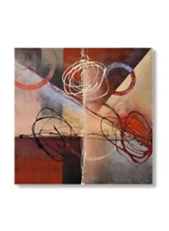 Decorative Wall Art With Frame Red/Black/Brown 24x24cm