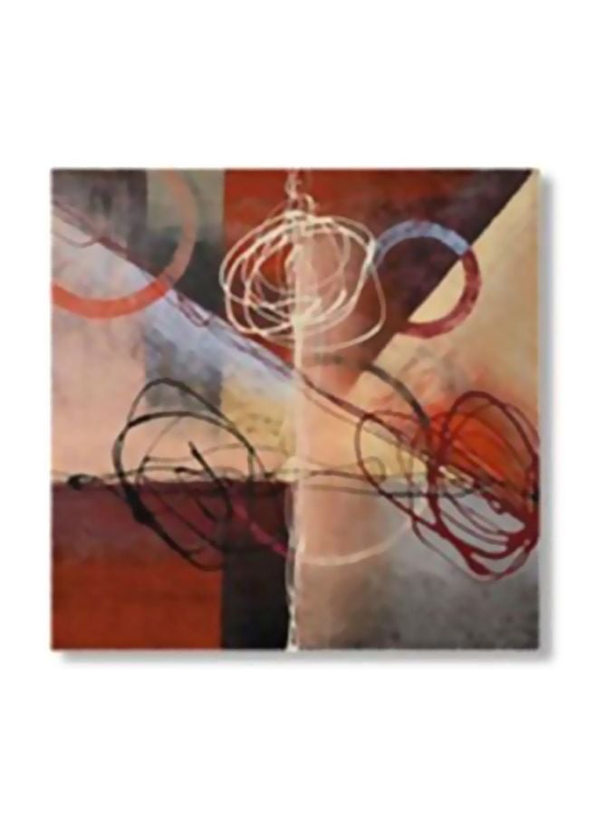 PHOTOBLOCK - Decorative Wall Art With Frame Red/Black/Brown 24x24cm - Image 1