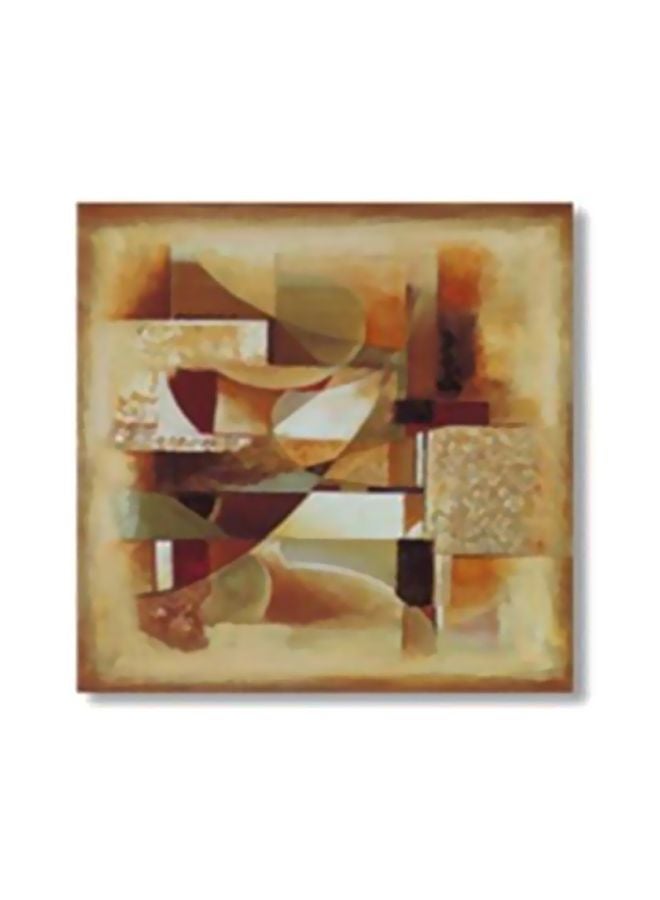 لوحة جدارية لتزيين الحائط مع إطار بيج / بني 24X24سم