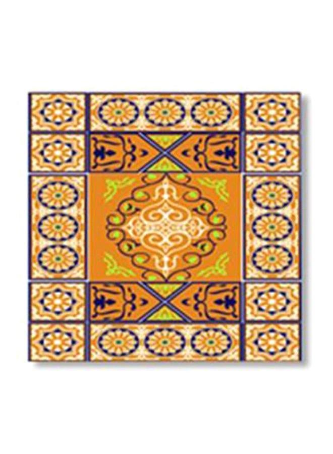 لوحة فنية لديكور الحائط بني/أزرق/أسود 20x20سم