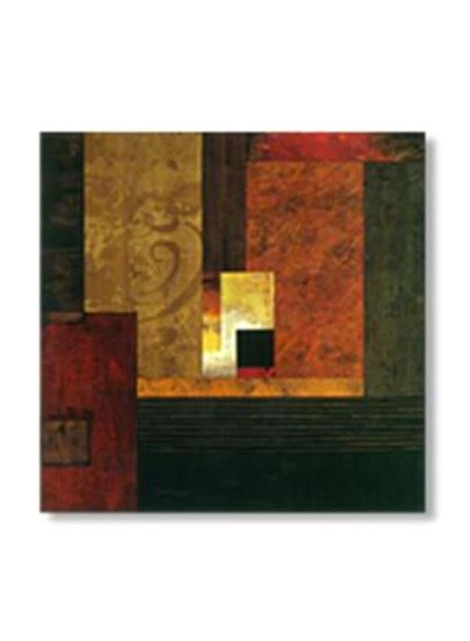 PHOTOBLOCK - Decorative Wall Poster With Frame Green/Orange/Yellow 30x30cm - Image 1