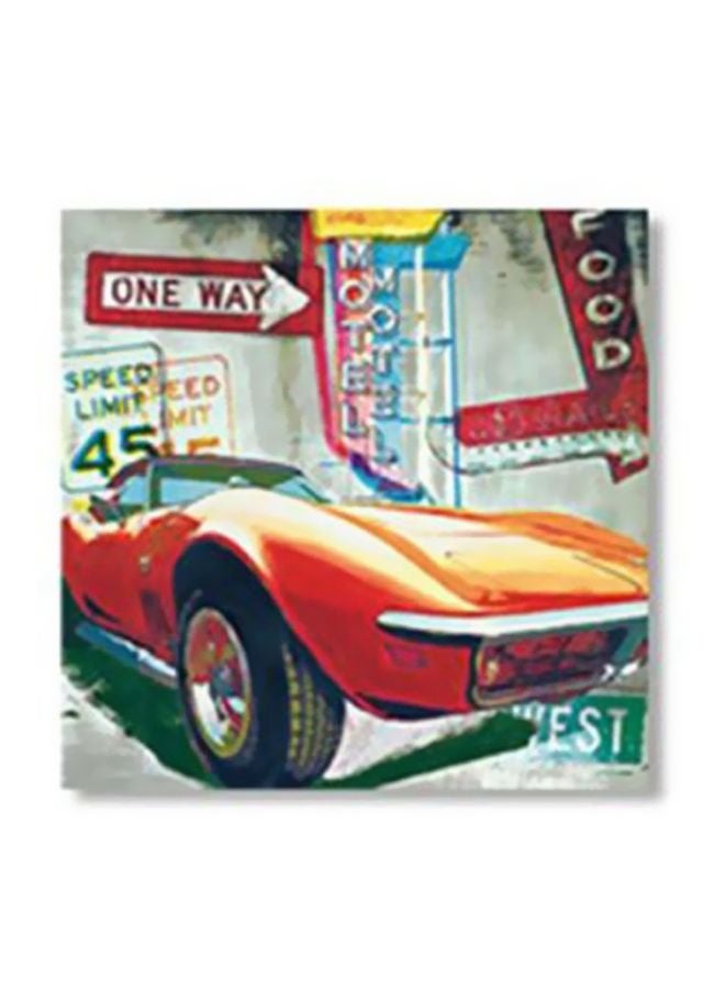 PHOTOBLOCK Decorative Wall Poster Red/Yellow/Blue 34x34cm 