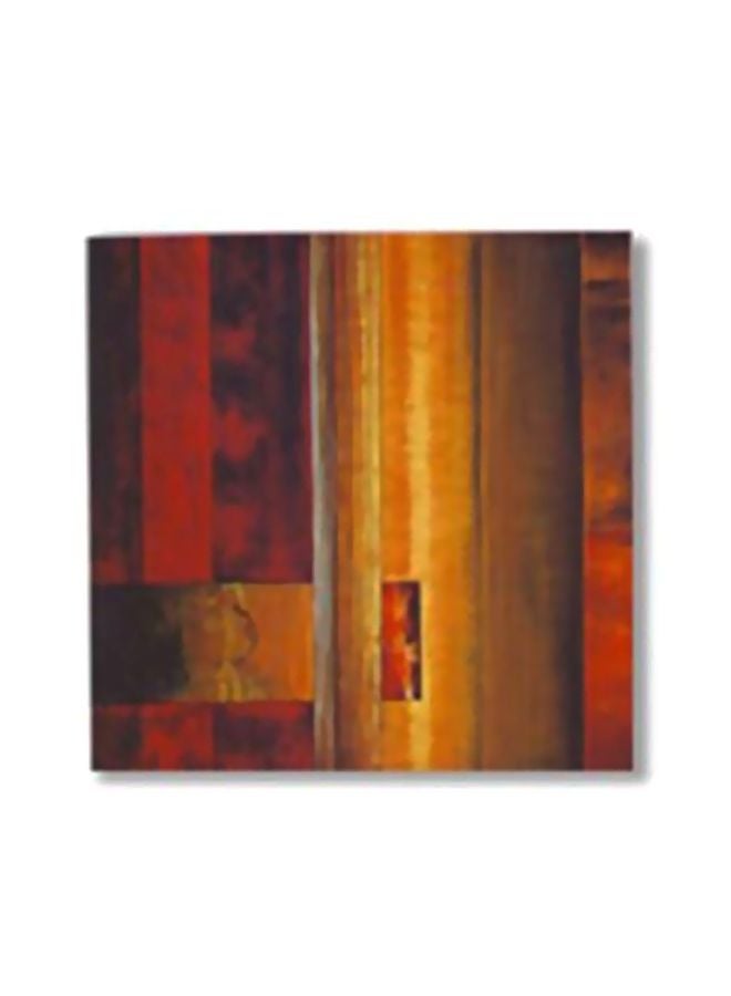 لوحة جدارية لتزيين الحائط مع إطار أحمر/ بني/ ذهبي 30x30سم