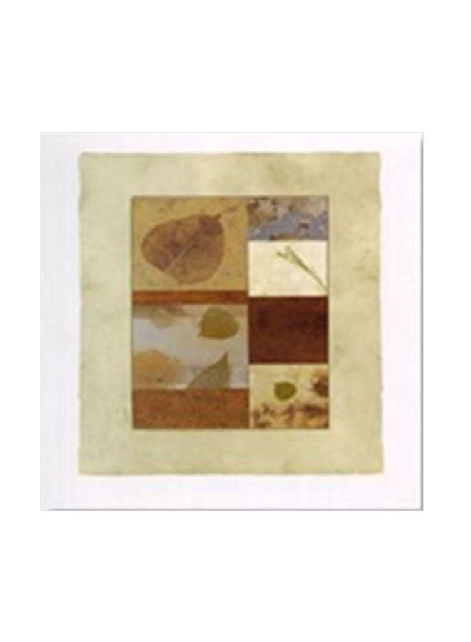 Decorative Wall Poster With Frame Brown/Beige 20x20cm