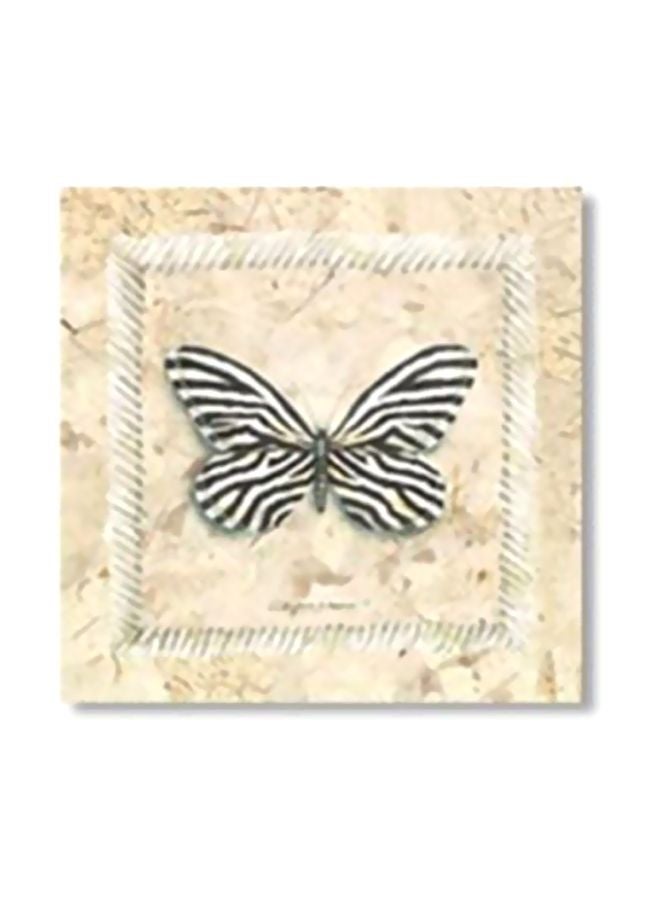 بوستر جداري للتزيين مع إطار أسود/ أبيض/ أصفر 20x20سم