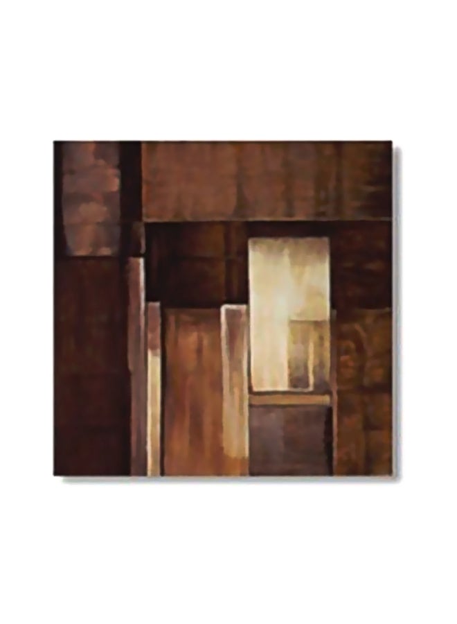 فوتو بلوك لوحة جدارية لتزيين الحائط مع إطار البني/الأبيض 15x15سم