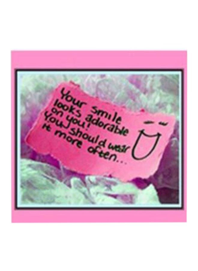 Decorative Wall Painting With Frame Pink 30x30cm