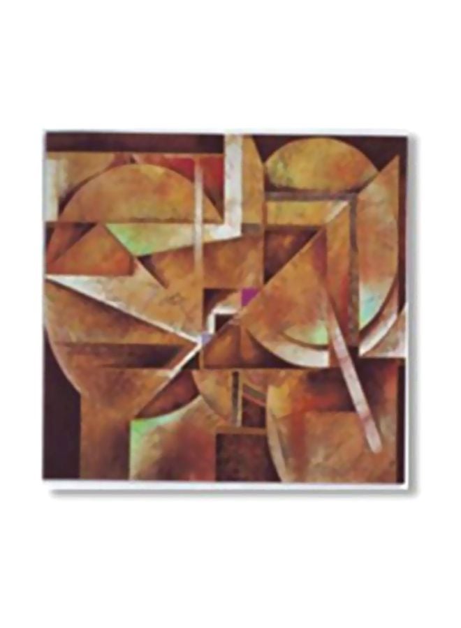 Decorative Wall Poster With Frame Brown 24x24cm