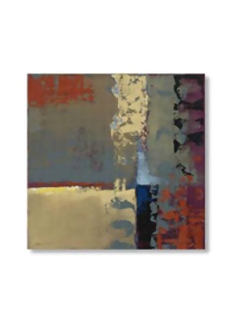 Decorative Wall Painting With Frame Grey/Beige/Red 34x34cm