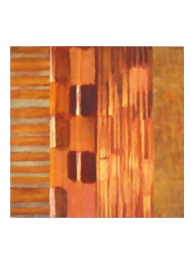 لوحة فنية لديكور الحائط بني/برتقالي 30x30سم