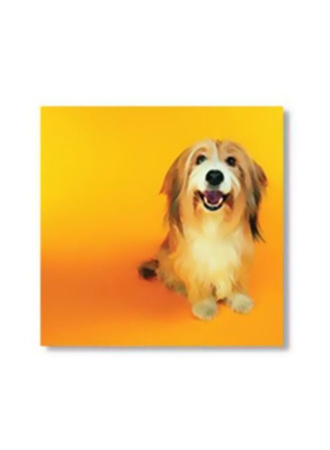 فوتو بلوك بوستر جداري للتزيين مع إطار أصفر / برتقالي / بني 30x30سم