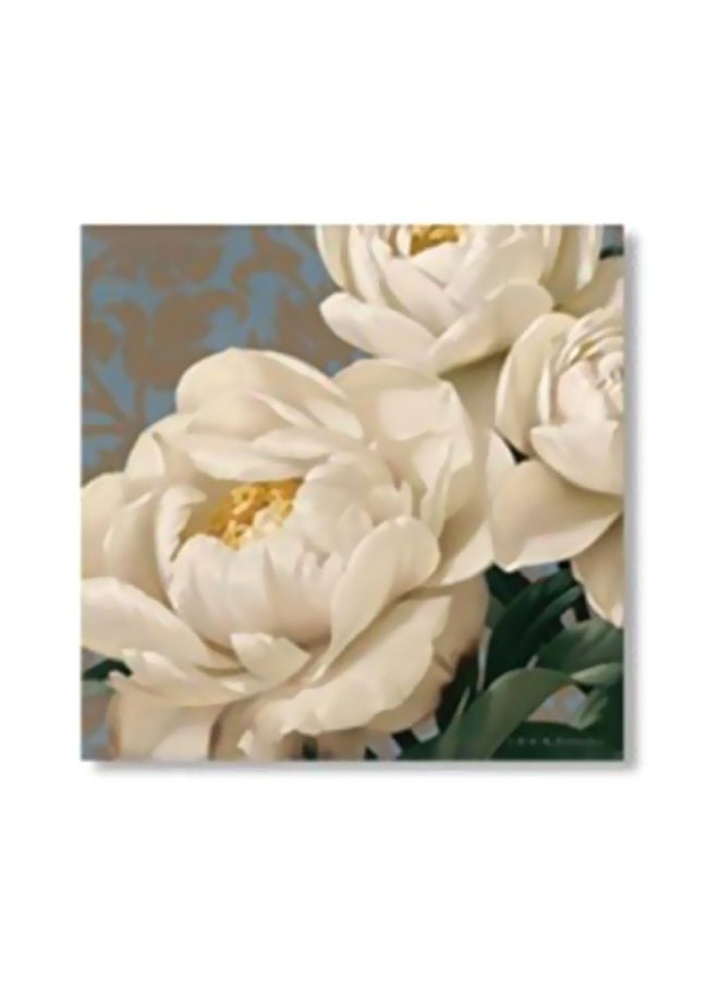 PHOTOBLOCK - Decorative Wall Painting White/Green/Yellow 24x24cm - Image 1