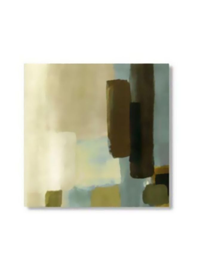 لوحة فنية لديكور الحائط أصفر/ أخضر/ أزرق 24x24سم