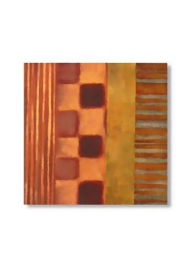 لوحة فنية لديكور الحائط بني/أصفر/أخضر 30x30سم