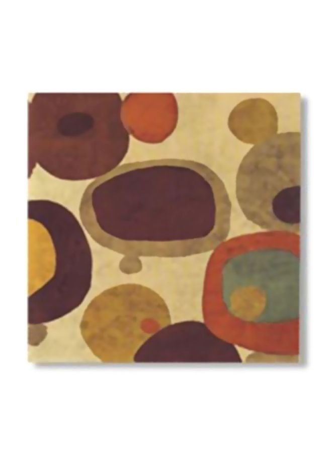 لوحة جدارية لتزيين الحائط مع إطار بني/ بيج/ أحمر 34x34سم