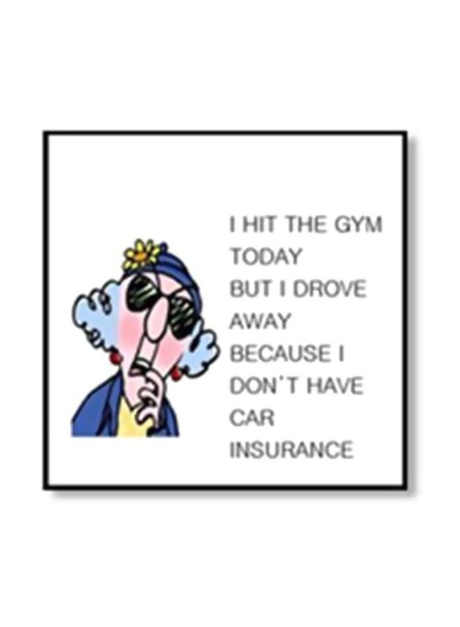 لوحة جدارية لتزيين الحائط مع إطار أبيض / أسود / أزرق 24x24سم