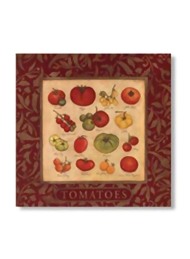 PHOTOBLOCK Decorative Wall Art With Frame Red/Green/Yellow 34x34cm